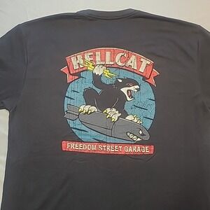 FSG Freedom Street Garage Charger SRT Hellcat Shirt Men's LG Black Short Sleeve